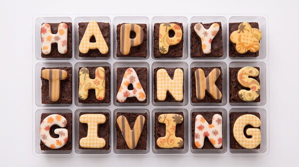 Misk'i Brownie Message - Happy Thanksgiving