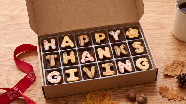 Misk'i Brownie Message - Happy Thanksgiving